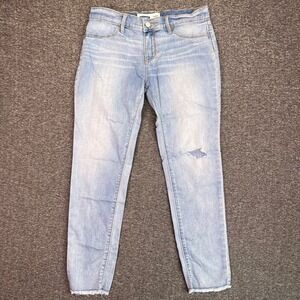 Old Navy Jeggings Girls 12 Light Wash Rockstar Distressed Skinny School Casual